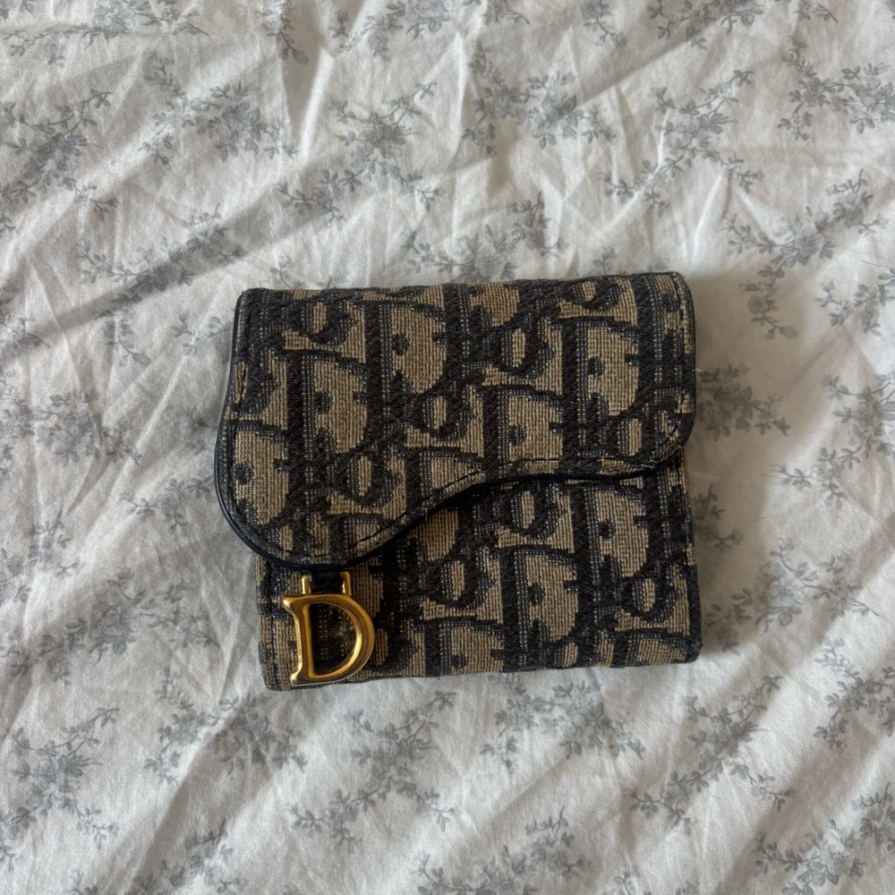 Dior Saddle Canvas Tri-Fold Wallet